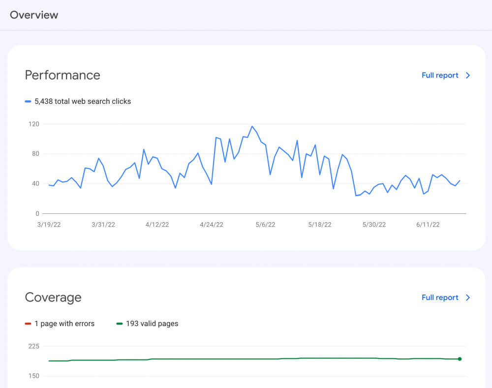 google search console example